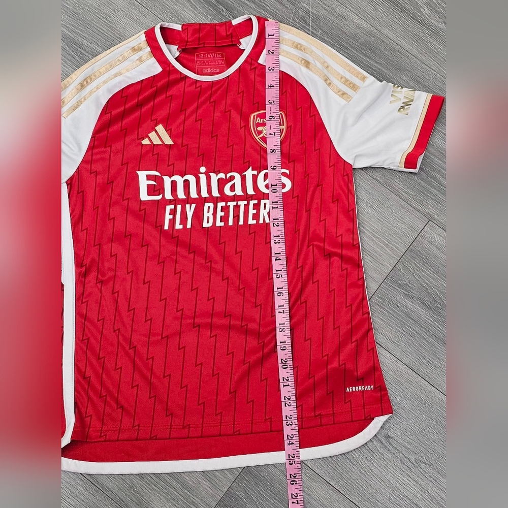 Adidas Arsenal FC Home Jersey 2023-24 Youth Size 13-14Y Red Gold Soccer Shirt - Picture 8 of 13